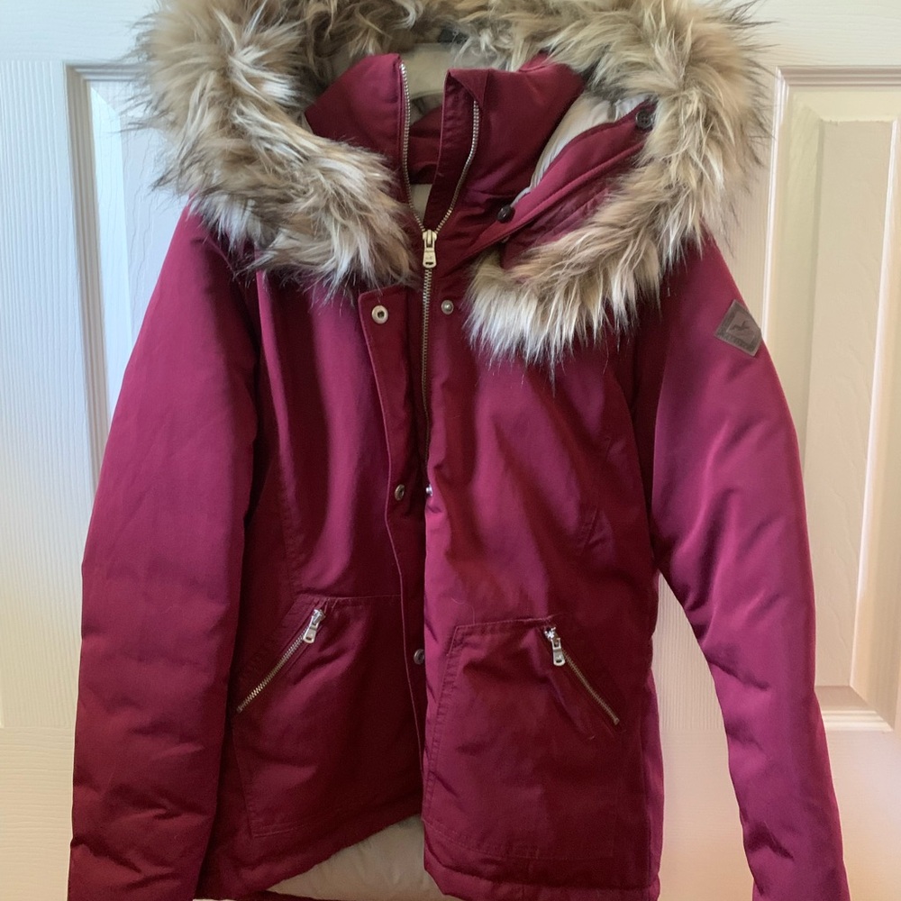 Hollister Burgundy Quilted Jacket